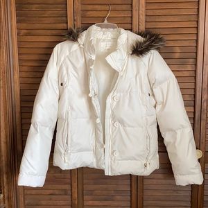 Maurices Cream Quilted Down Coat